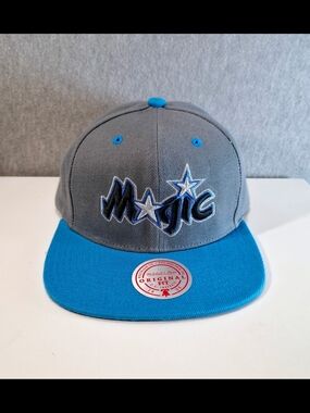 Mitchell & Ness  Gray and Blue Orlando Magic Snapback Hat